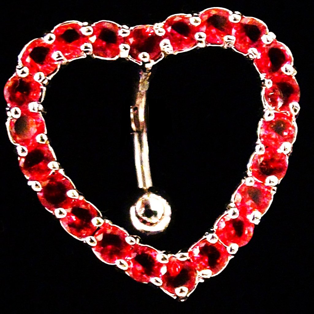 Belly Ring Reverse Heart